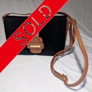 IMAN Black Denim Crossbody